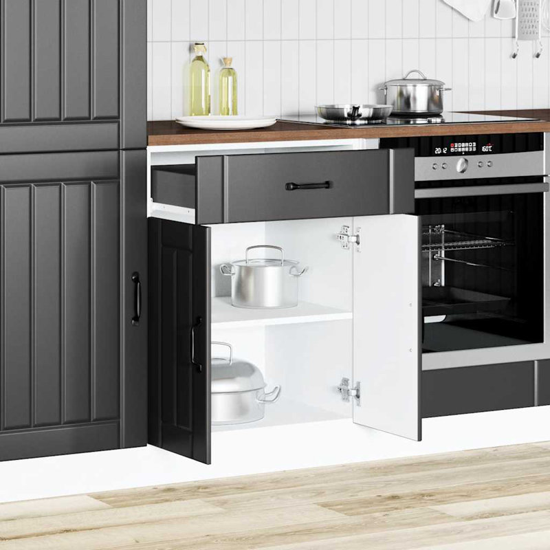 Auberta Standard Base Cabinet, Black
