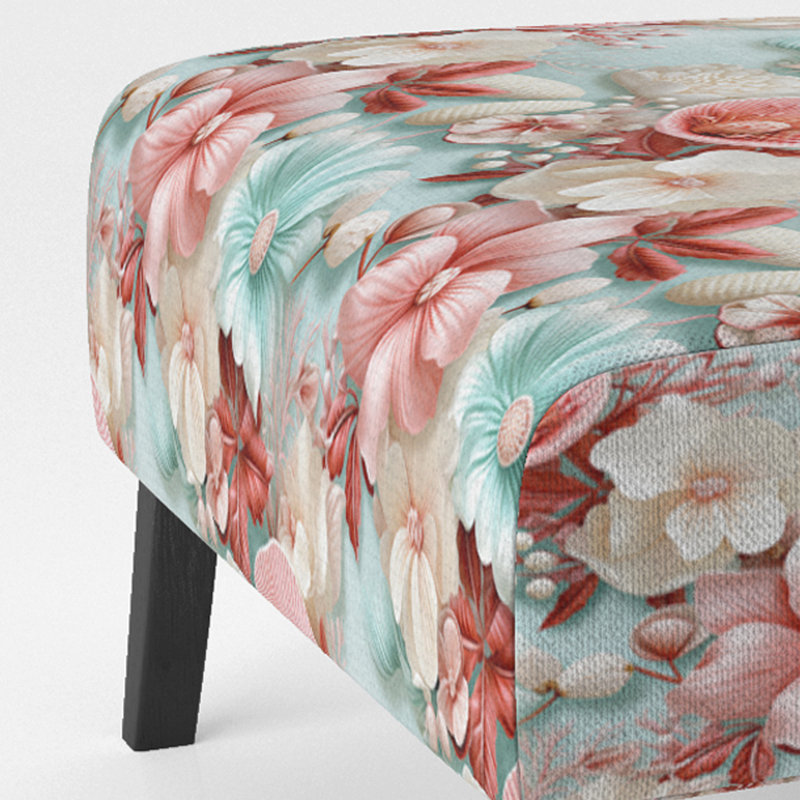 Fauteuil de chambre Seashell Serenity Tropical, Whispers à motif tropical coquillage