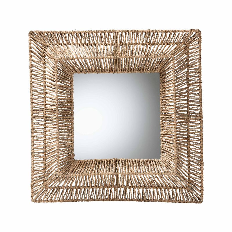 Aaira Seagrass Square Wall Mirror