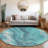 Elius Teal Washable Indoor-Outdoor Rug - LOOMLAN-2122353475