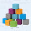 Multicolore, blocs de mousse préscolaire, 12 pièces, multicolore, 7,75 po x 7,75 po x 7,75 po, 12-36 mois, empilable