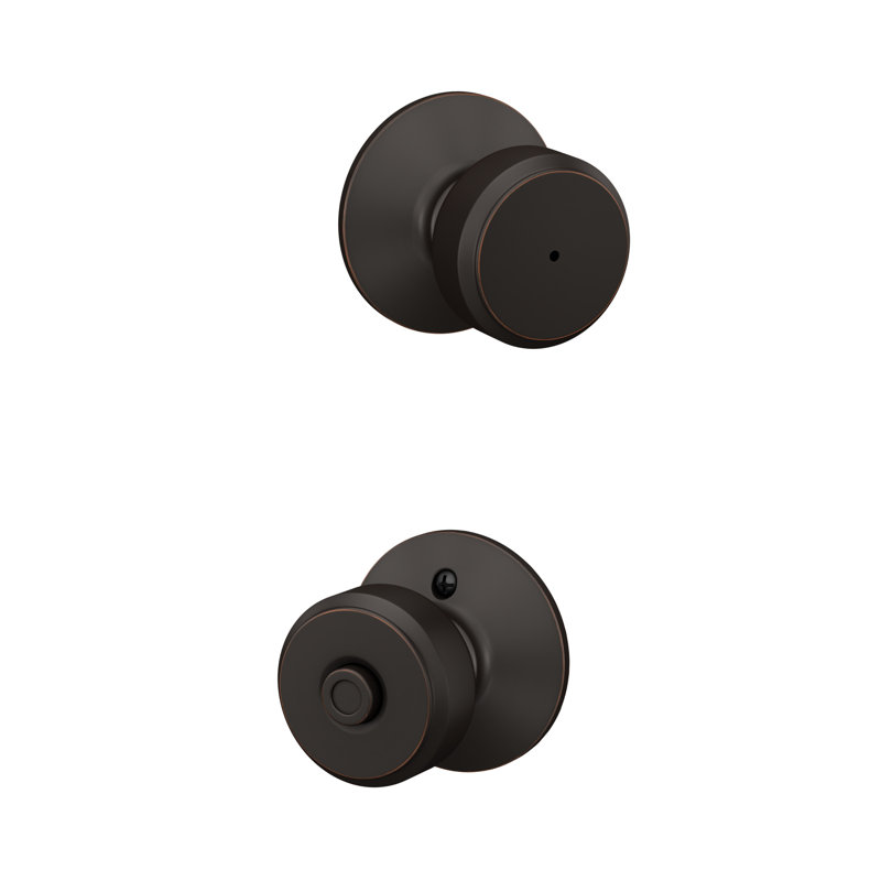 Bowery Privacy Knob (Bed & Bath), Aged Bronze