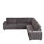 Canapé d'angle 5 places en velours côtelé gris L 110 po Comfy