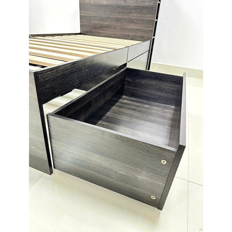 Twin Storage Bed, Twin, Gray