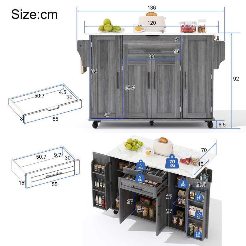 Wood Kitchen Island