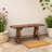 Wooden Garden Patio Bench With Retro Etching, Cappuccino Brown