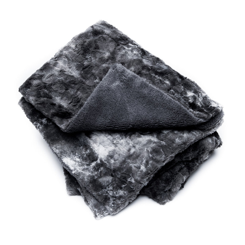 Couverture tissée , Gris, L 50 po x L 65 po
