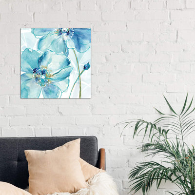 Blue Spring Poppy II by Maria Donovan - Wrapped Canvas Print