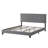 Upholstered Platform Bed with Button Tufted Linen Headboard, Wood Slat Support, No Box Spring Needed, Easy Assembly, Gray-1612451648