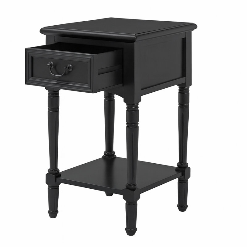 Liscomb 16'' W Nightstand, Black