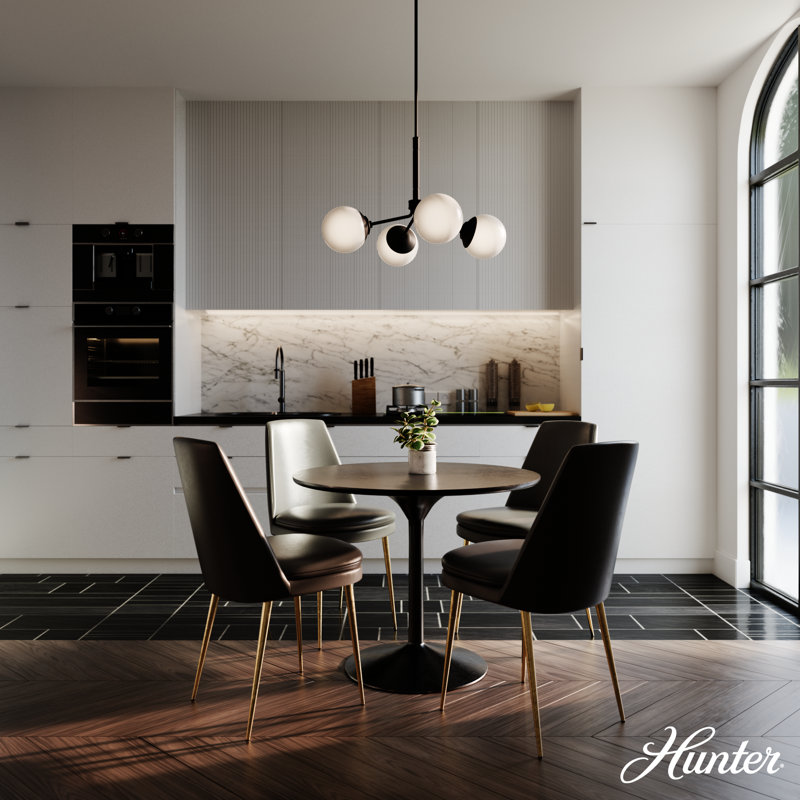 Plafonnier lustre 4 lumières Hunter Hepburn