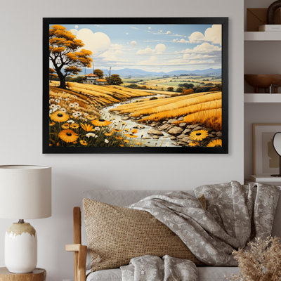 " Countryside Yellow Fields Patchwork II "