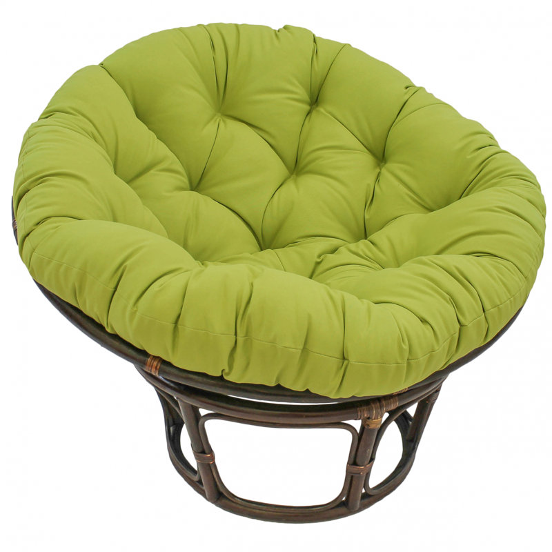 Fauteuil Papasan capitonné de 44 po de large Orndorff, Lime mojito