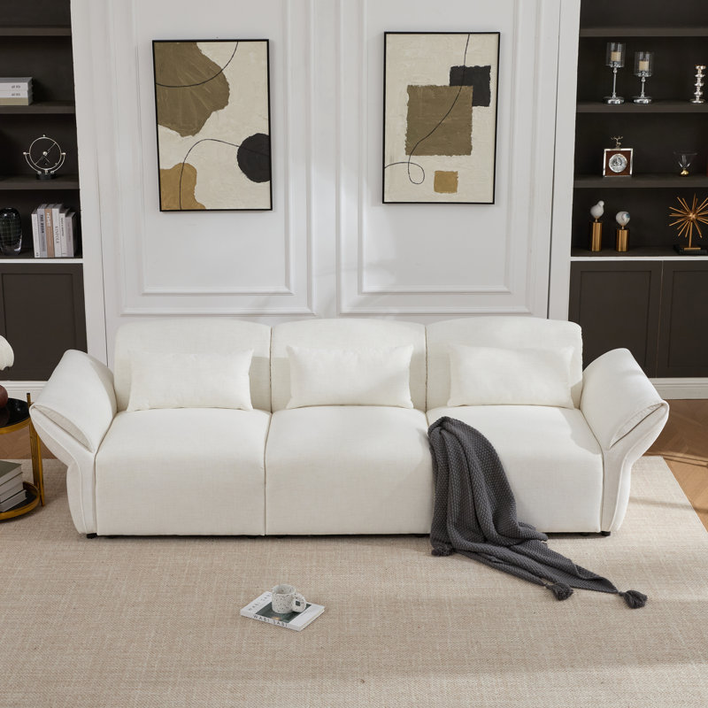 Canapé 3 places Veliria, Beige Linen
