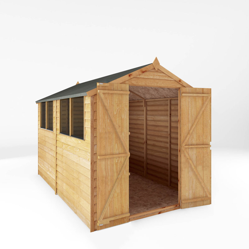 Mercia 10 x 6ft Overlap Apex Shed, No