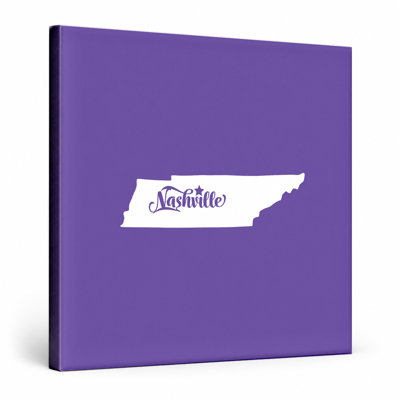 Nashville Tennessee — State Silhouette — Canvas Wall Art