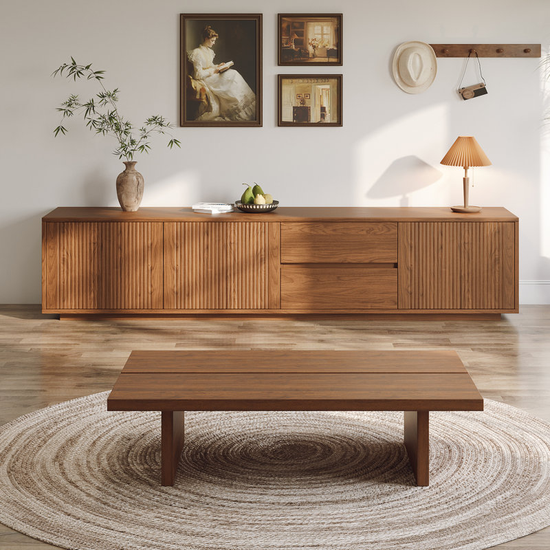 Ensemble de salon Mid-Century brun