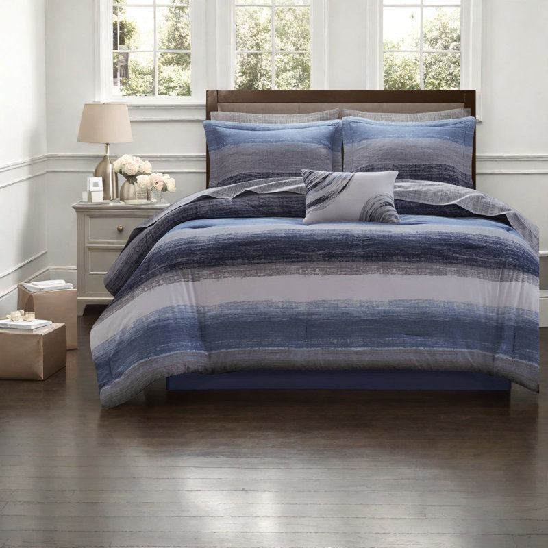 Premium King Bedding Sets, Cotton Sheets, Modern Watercolor Home Style