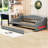 Twin XL Upholstered Daybed with LED and Trundle-817556159