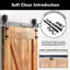 5-in-1 Design 80" Colour Solid Pine Unassembled Door with Black Rustic Installation Hardware Kit-89213777-89213768