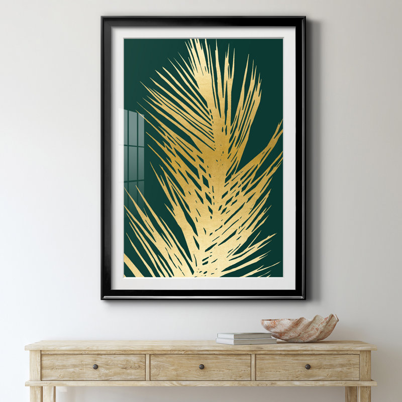 Emerald Palm III - Impression de cadre photo sur papier, H 22,5 po x l 30,5 po x P 1,5 po, Noir