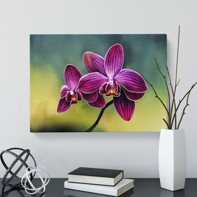 Brilliant Orchid Flowers - Wrapped Canvas