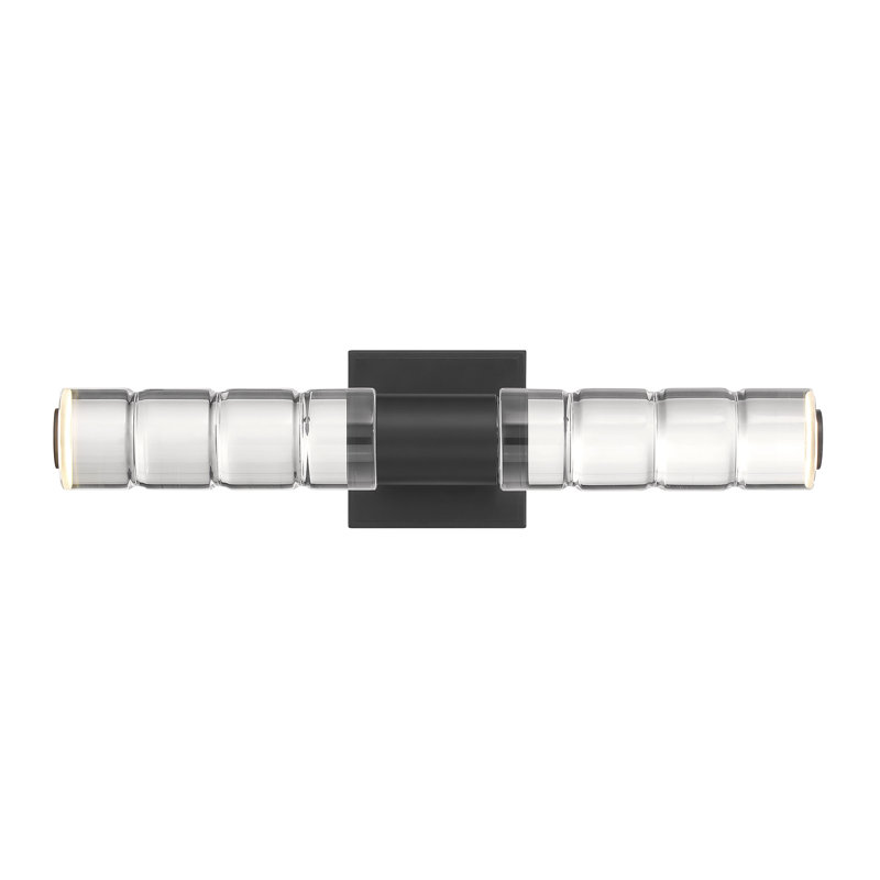 Luminaire de salle de bain Beale, 28 po de largeur, Noir, Noir
