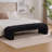 69.7"Wide Modern Upholstered Armless Bed Bench, Channel Tufted Couch Daybed Chaise, Chenille Ottoman Foot Stool For Living Room And Bedroom, Entryway, Black-982797018