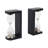 Decorative Hourglass Sand Timer Bookends - Modern Book Ends for Home, Bookshelf, or Desk Decor - Set of 2, 10", Black