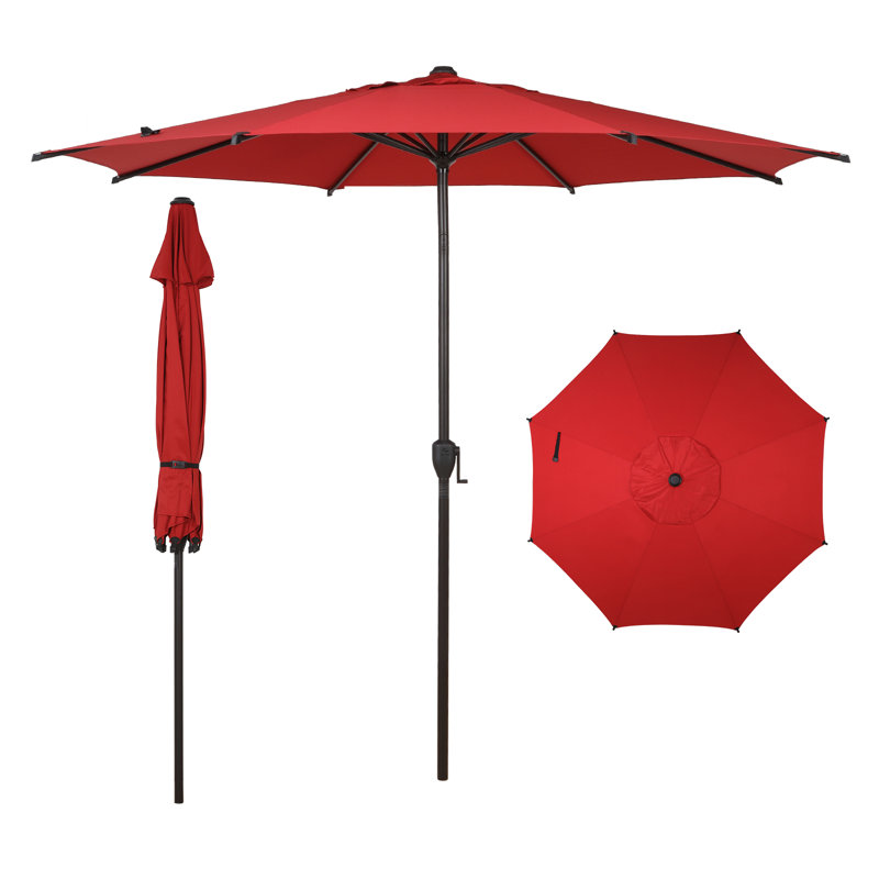 Parasol de marché 108 po Lyon, Rouge, L 108 po x P 108 po