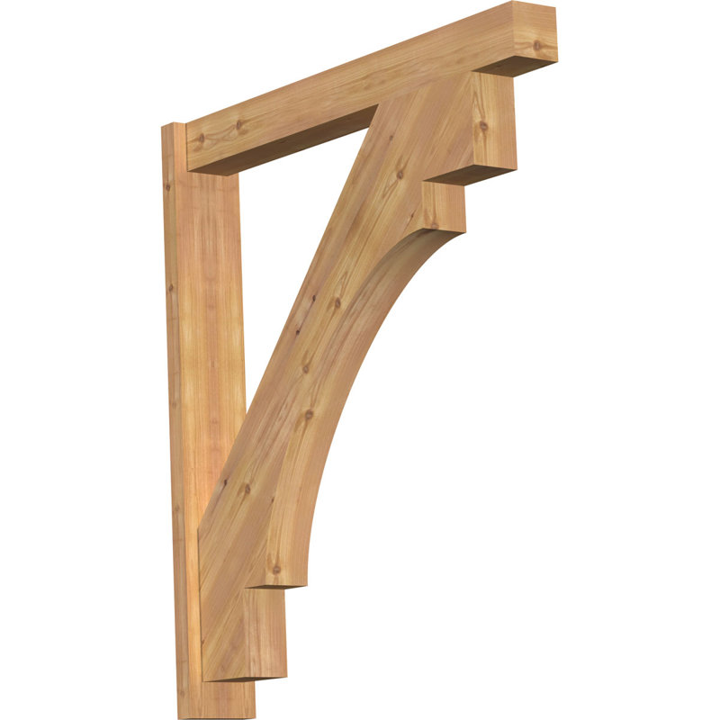 Persienne en bois Merced Block Rustic Timber, P 38 po x H 42 po, Sapin Douglas de 7 1/2 po (lisse)