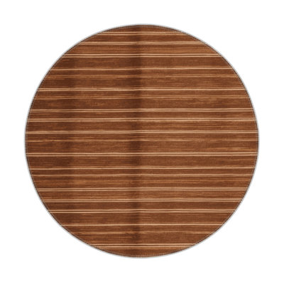 HorizontalStripes Brown Indoor and Outdoor Area Rug