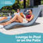  Méridienne In Pool - Méridienne imperméable et lestée - Mobilier de piscine extérieur pour patio ou tablette Baja, bleu pierre-2107173540