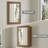 24" W X 30" H Wide Frame Walnut Wood Medicine Cabinet with Mirror, Adjustable Shelves, Soft-Close Hinges and Reversible Door, Wall-Mount or Recessed for Makeup, Shaving or Bathroom Vanity Storage-2016668048-2035901598