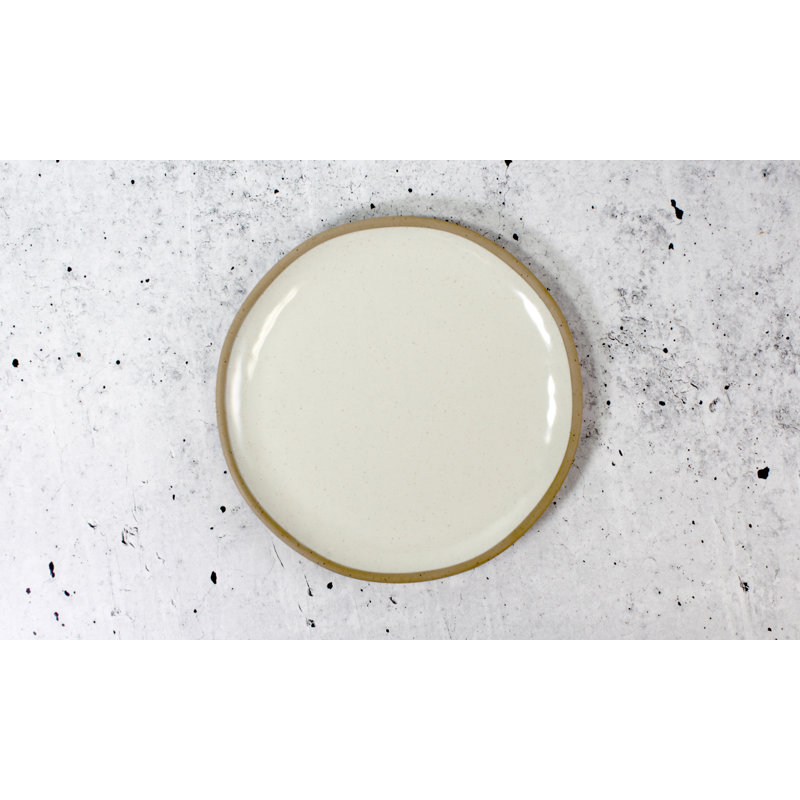 Marl 28cm Melamine Dinner Plate, Cream