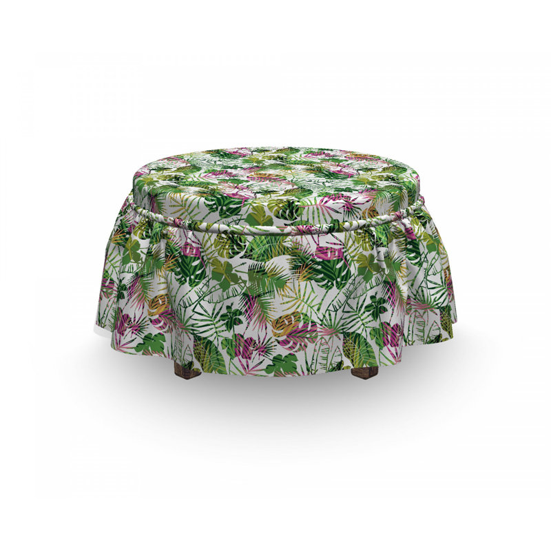 Housse pour repose-pieds plantes de hawaii flore