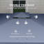Outsunny 3 x 3(m) Patio Gazebo Canopy with 2 Tier Roof, Dark Blue