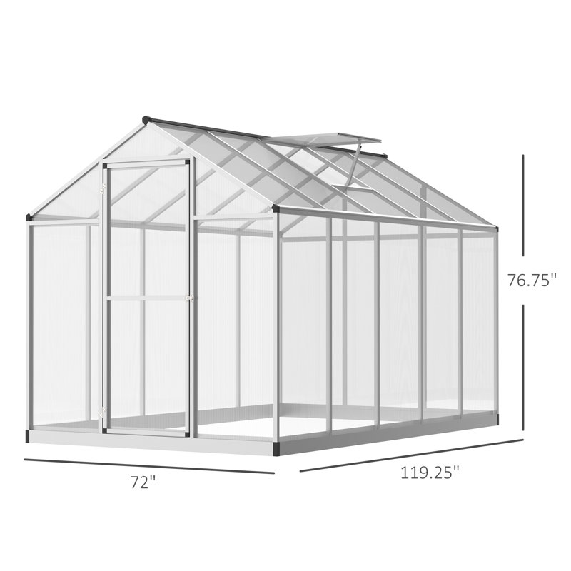 Greenhouse, 76.8" H x 120" W x 72" D