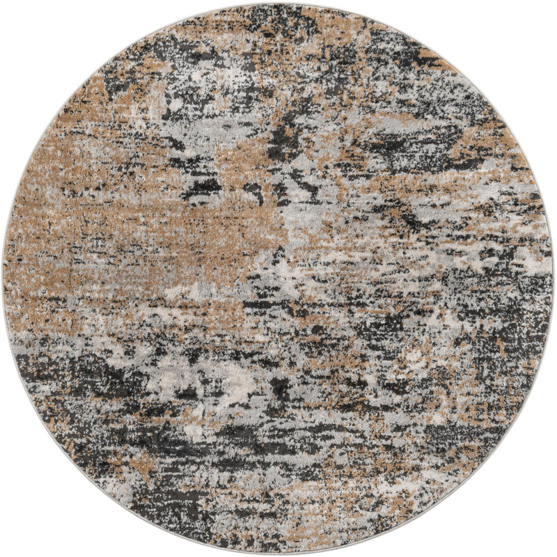 Highdell Abstract Indoor Rug, Round 5'3"