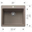 Liven SILGRANIT 25" L x 22" W Double Basin Drop-In/Undermount Kitchen Sink-92257500