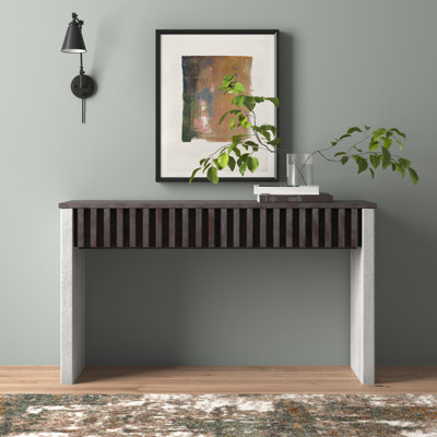 Keyshawn 55'' Solid Wood Top Console Table