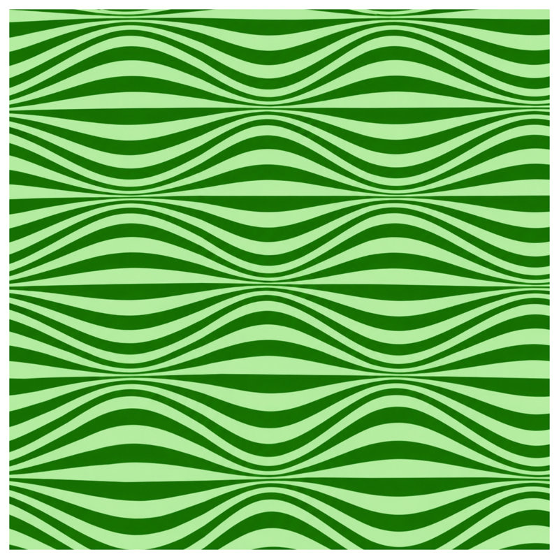 Housses de couette Green Wavy Lines, Queen
