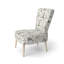Chaise rembourrée à imprimé animal - Chaise d'appoint Bunny Garden Grey-391908895