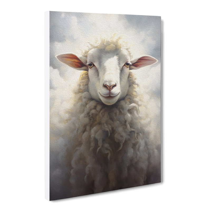 Sheep Realism No.2 - Wrapped Canvas, 76cm H x 50cm W x 3cm D