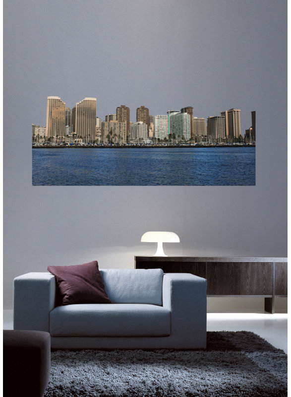 Décalcomanie murale honolulu, H 9,5 po x l 24 po