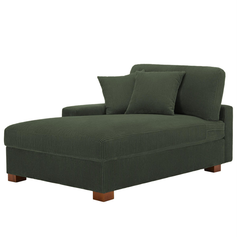 Milbrey Desborough Chaise Lounge, Green, Left Hand Facing