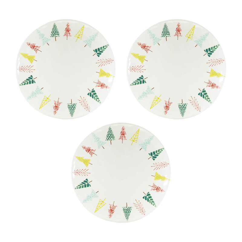 Plateau à motif de pin en céramique