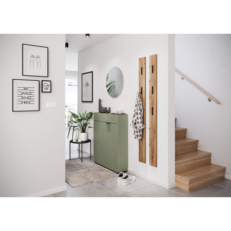 Azavier Rectangle Accent Cabinet, Taupe green