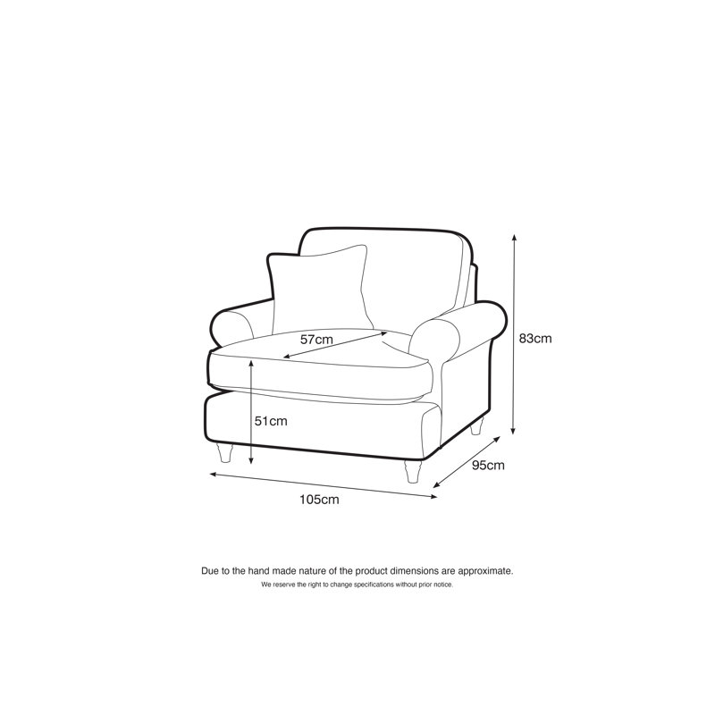 Longfellow Upholstered Armchair, Manhattan ice	