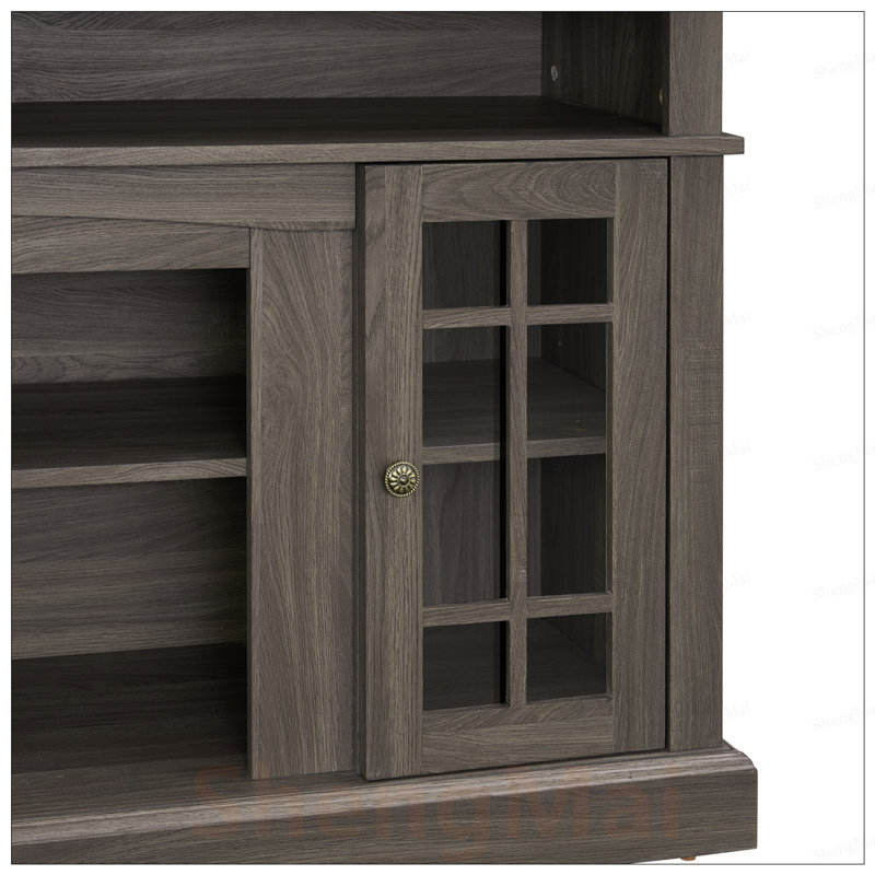 Meuble télé classique pour téléviseur de 65 po ou moins avec espace de rangement ouvert et fermé Classic